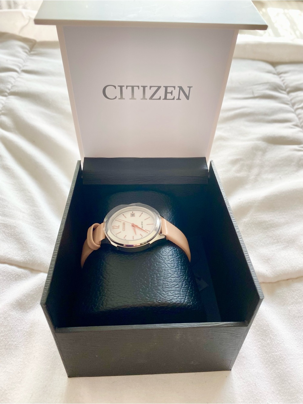 Citizen Women's Eco-Drive Blush Pink Leather Watch FE6140-03A